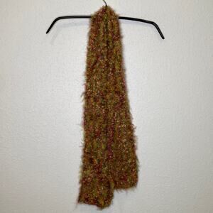 Handmade Soft Colorful Knit Scarf EUC OS Fuzzy Soft Boucle